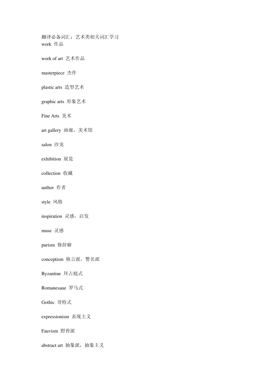 各领域翻译词汇_第1页