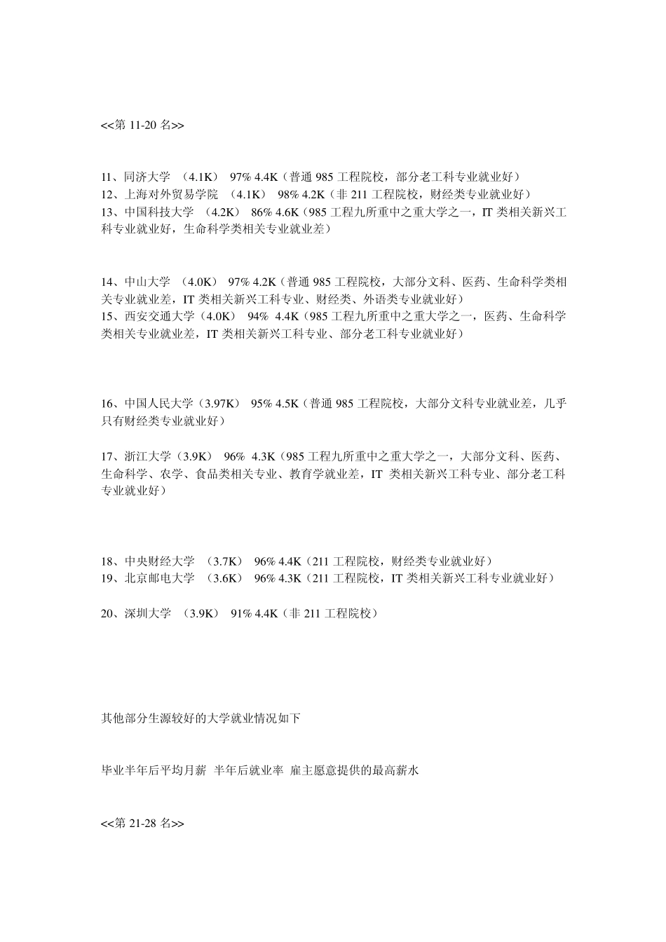 各高校就业情况统计_第2页