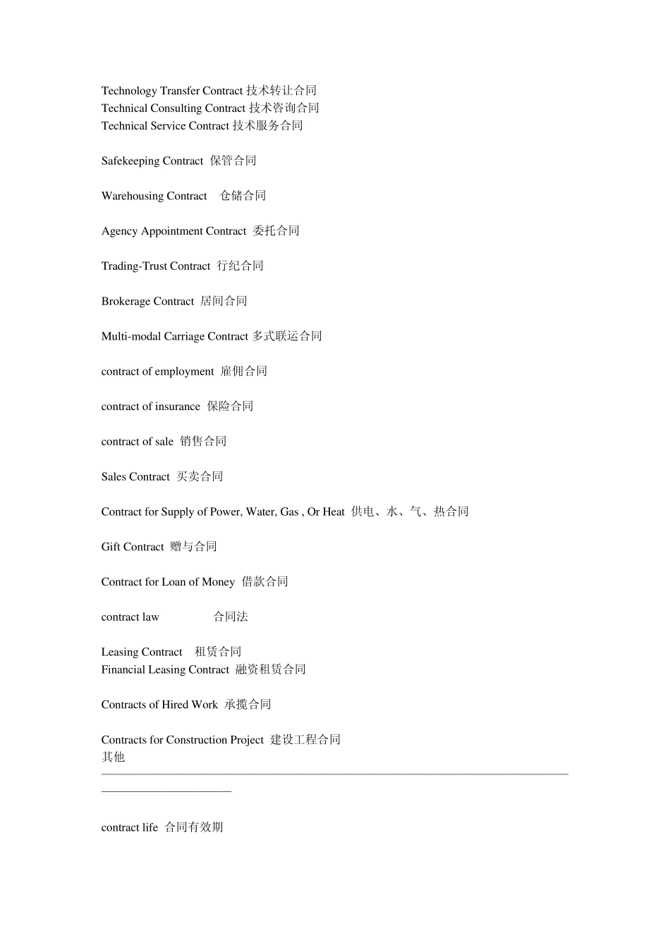 合同法词汇大全_第3页