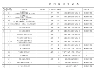 合同管理登记表