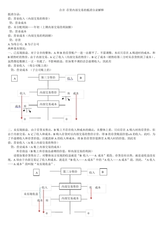 合并_存货内部交易的抵消分录解释