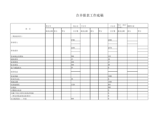 合并会计报表底稿