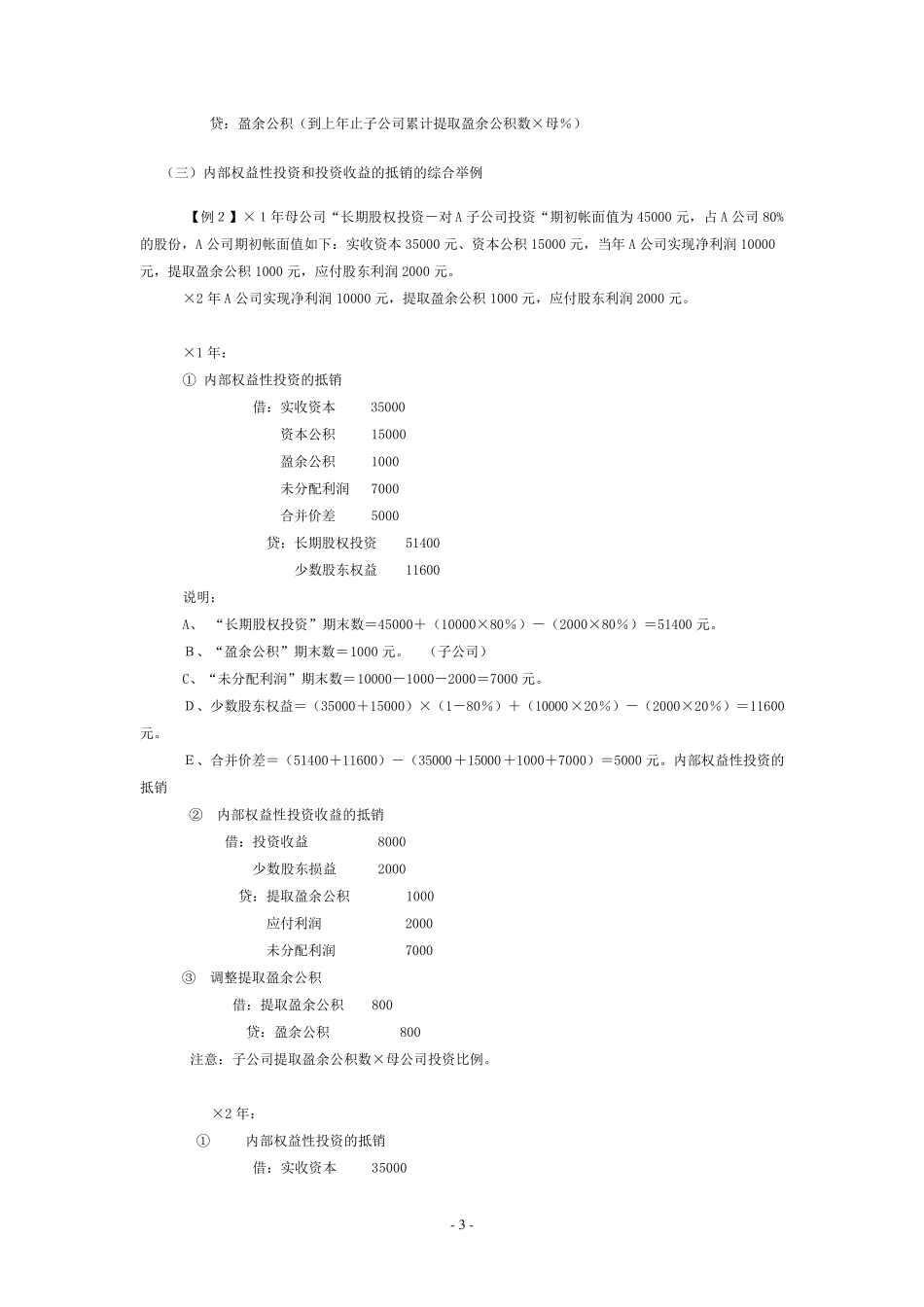 合并报表的基本理论及抵销分录编制技巧_第3页