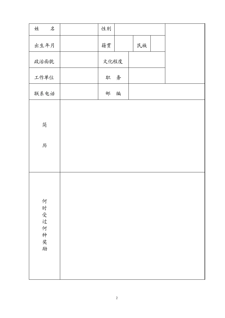 合肥市五一劳动奖章登记表_第3页