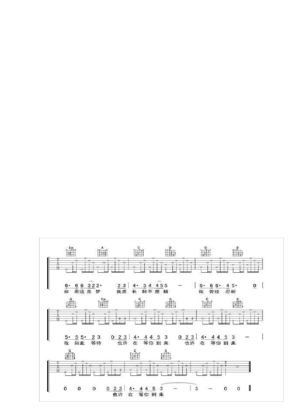 吉他谱(精心收藏,打印版)_第1页