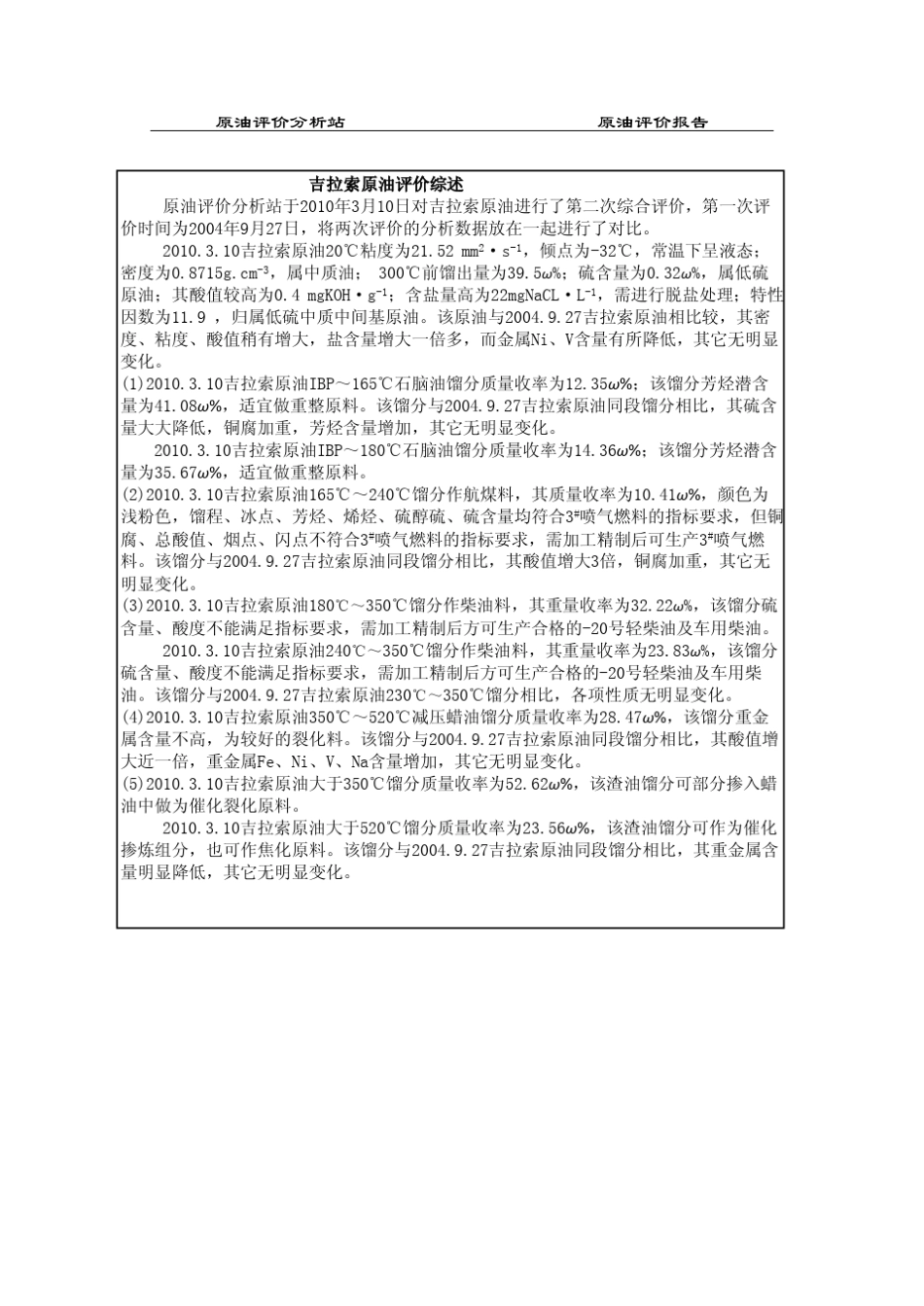 吉拉索原油评价报告_第3页