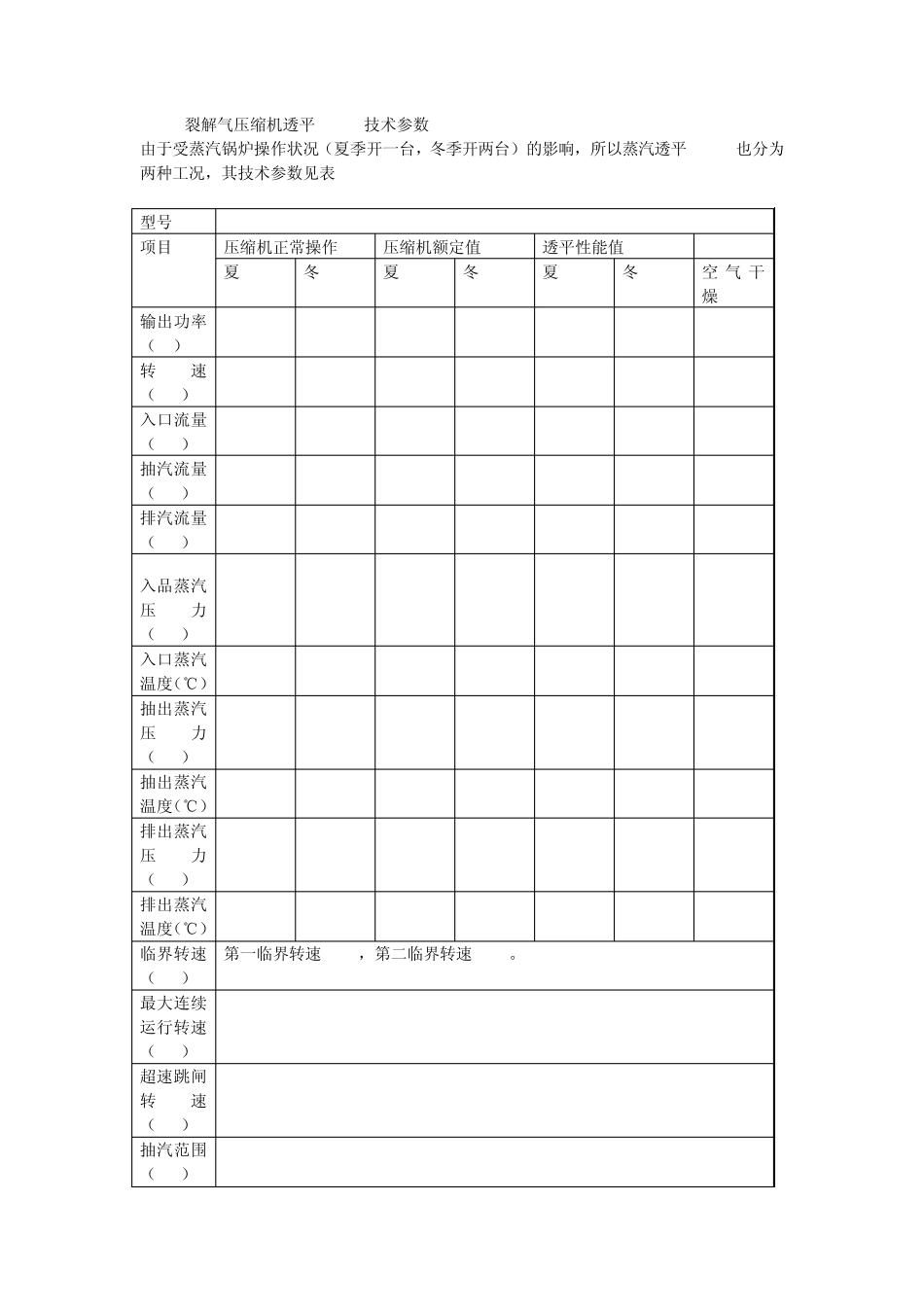 吉林裂解气压缩机运行维护规程_第3页