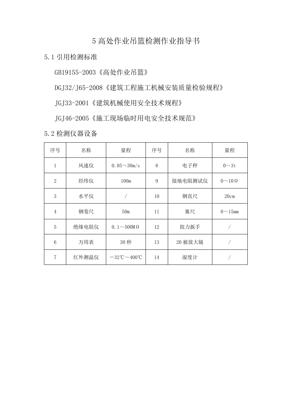 吊篮检测作业指导书_第1页