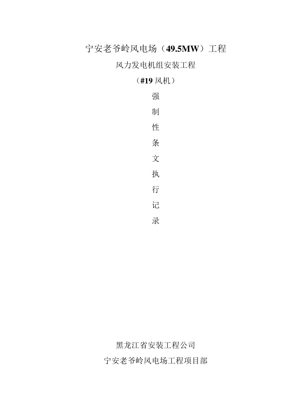 吊装强制性条文执行记录表_第1页
