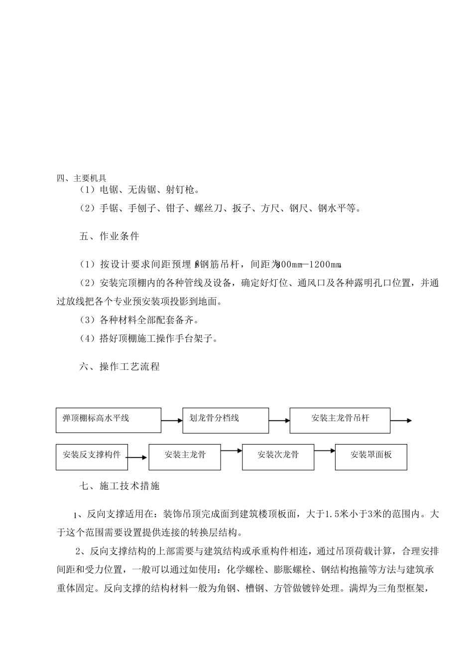 吊顶反支撑方案_第1页
