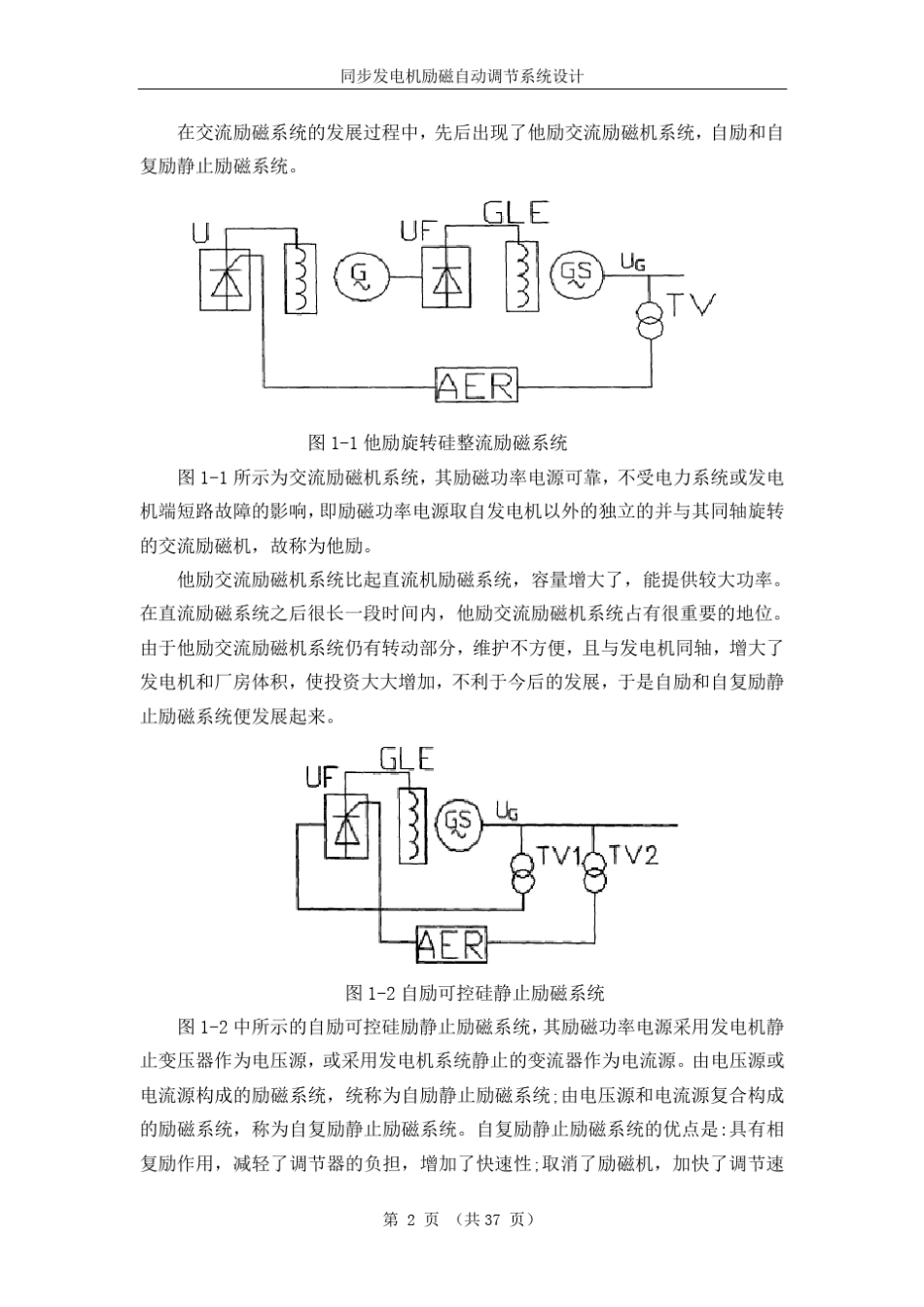 同步发电机励磁自动调节系统设计_第2页