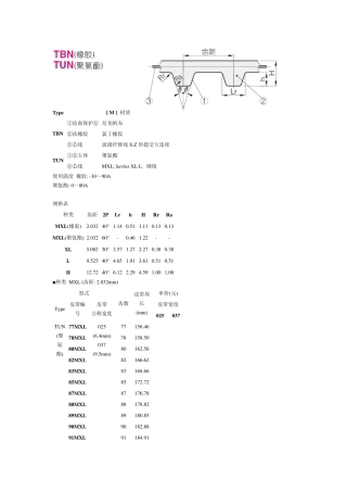 同步带规格尺寸
