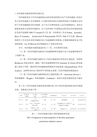 同步辐射光源的原理、构造和特征