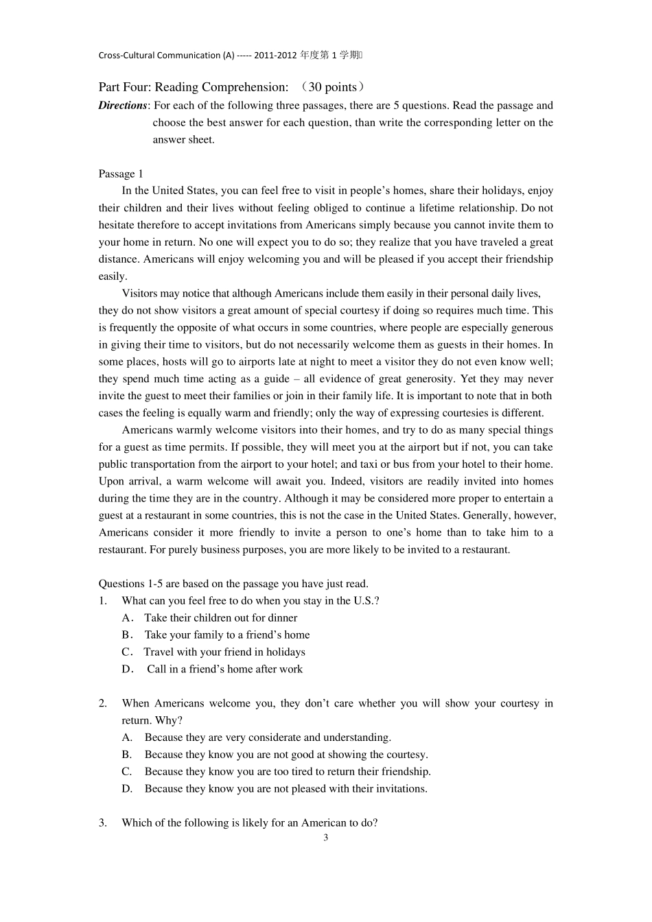 同济跨文化交际20112012考试试题1A_第3页