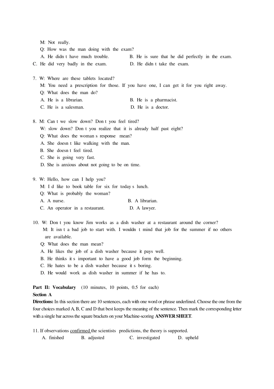 同等学力人员申请硕士学位英语水平全国统一考试模拟试题2_第2页