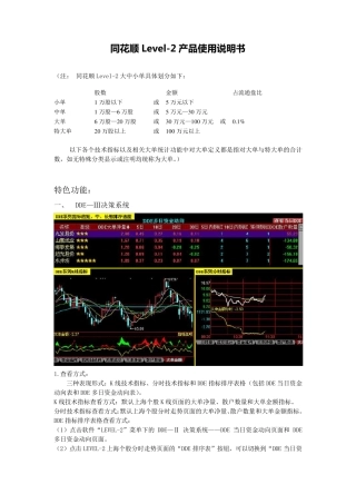 同花顺Level2使用说明