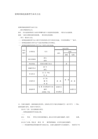 同轴线缆连接器
