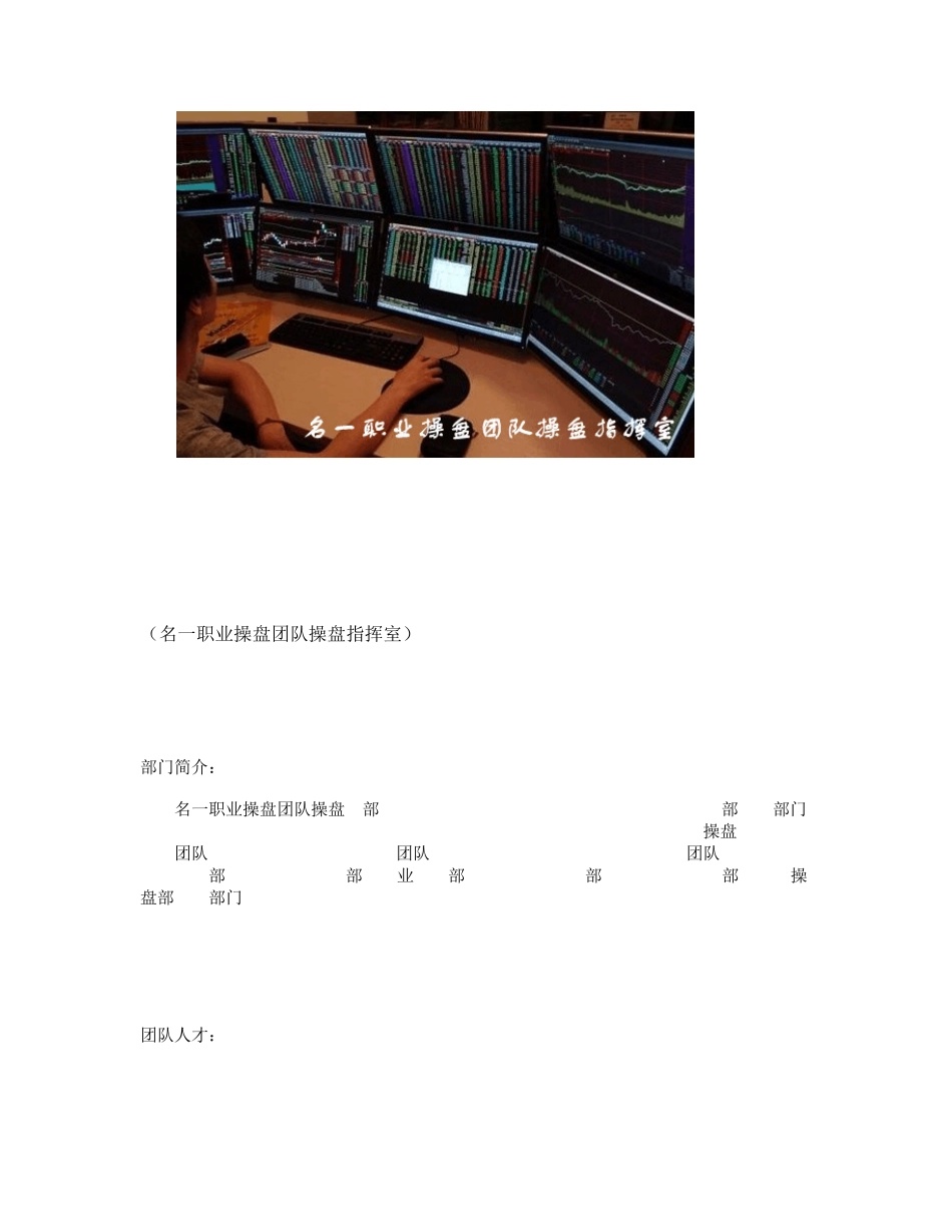 名一职业操盘团队_第2页