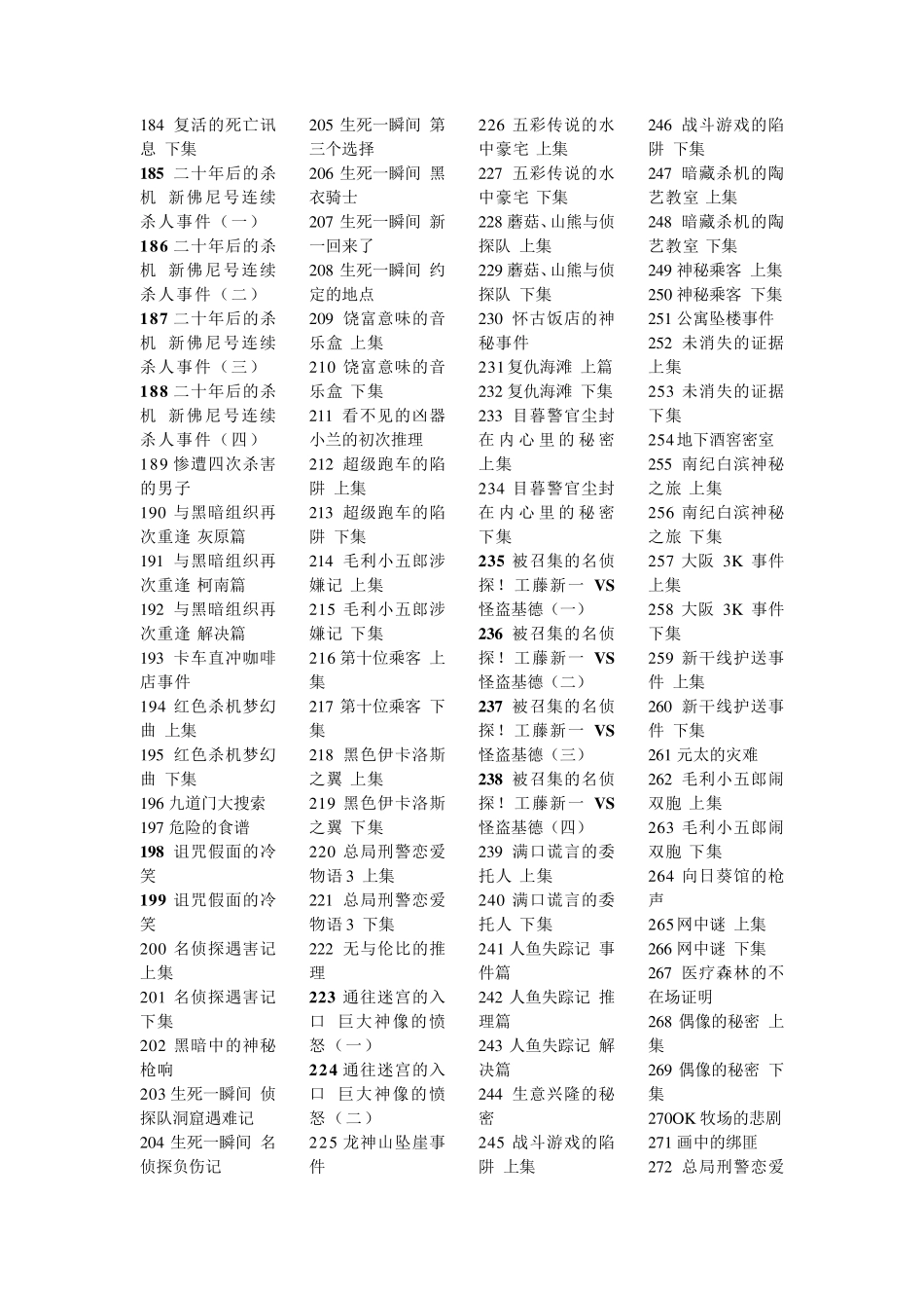 名侦探柯南国语版集数目录_第3页