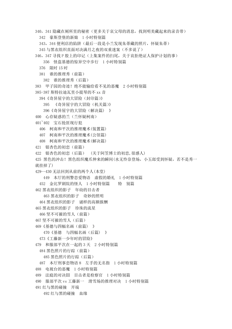 名侦探柯南必看集数!1~700集(主线、平次、Kid、哀、组织...全列表式罗列)_第3页