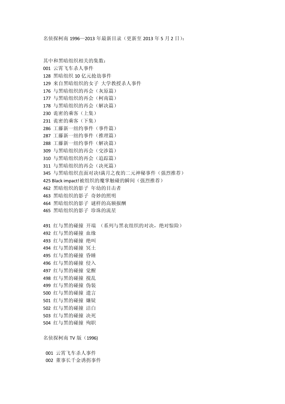 名侦探柯南每一集名字_第1页