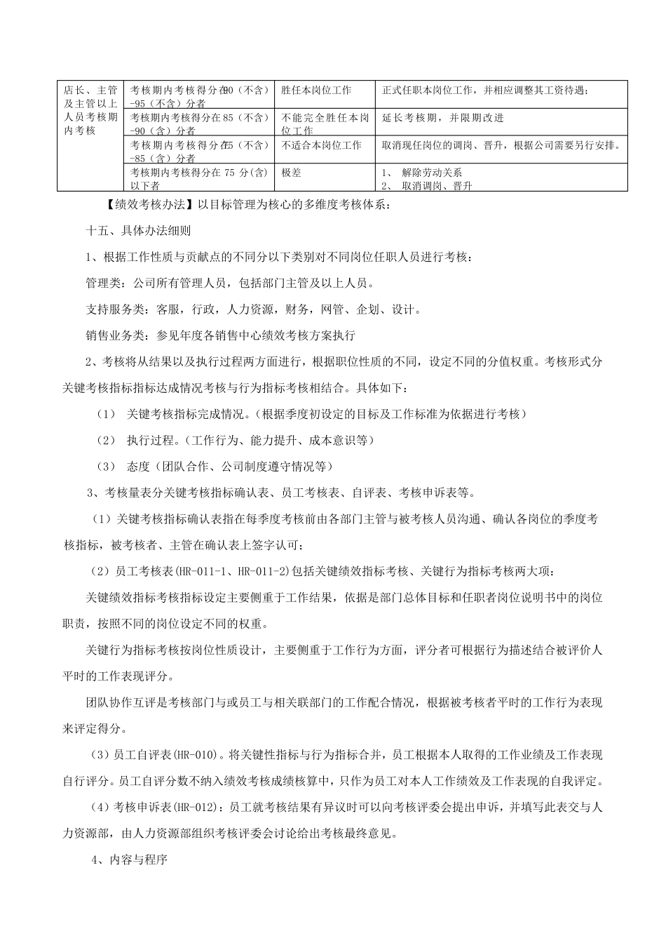后勤管理人员绩效考核办法及实施细则_第3页