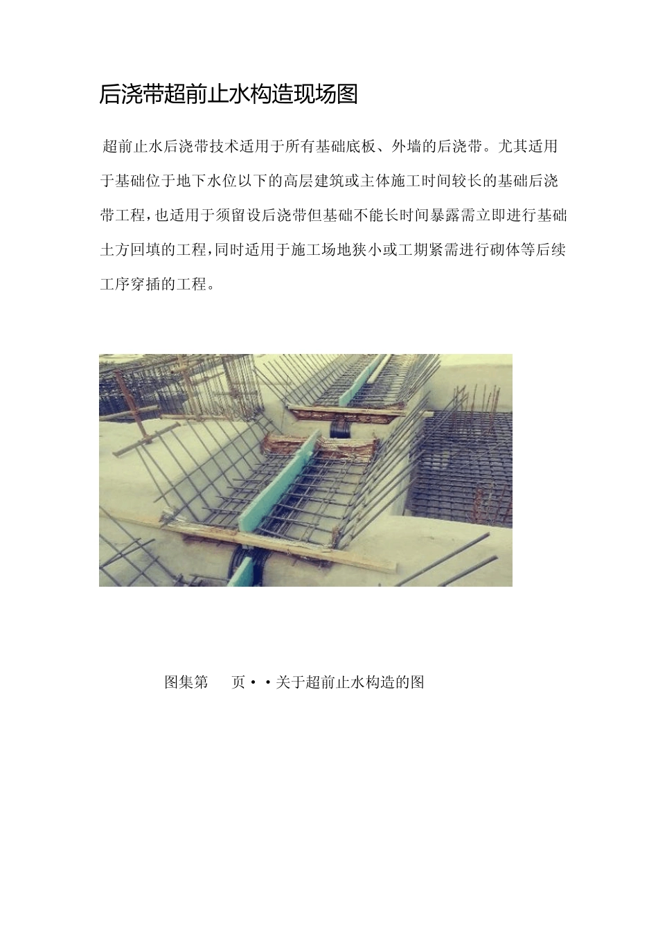 后浇带超前止水构造现场图_第1页