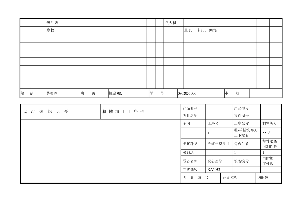后钢板弹簧吊耳机械加工工艺卡_第2页
