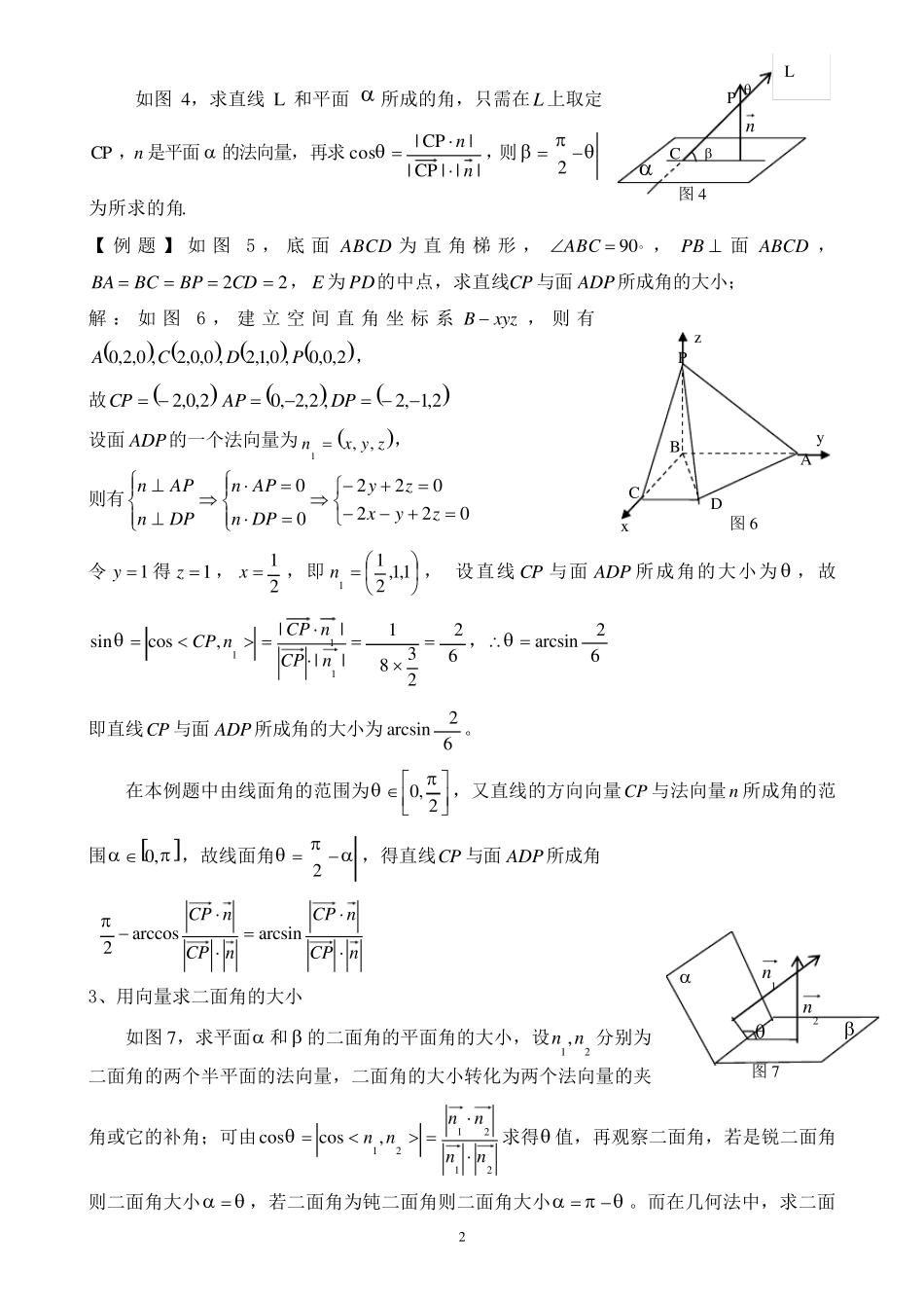 向量法在立体几何中的应用_第2页