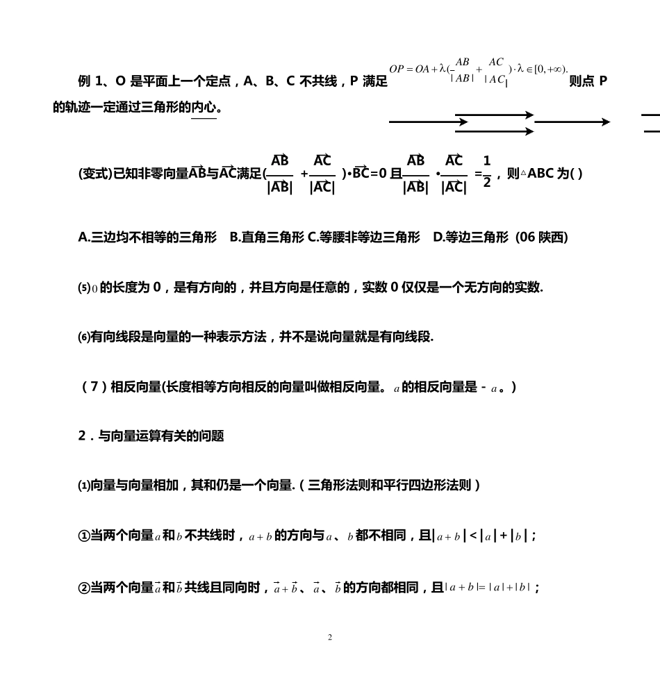 向量知识点归纳与常见题型总结_第2页