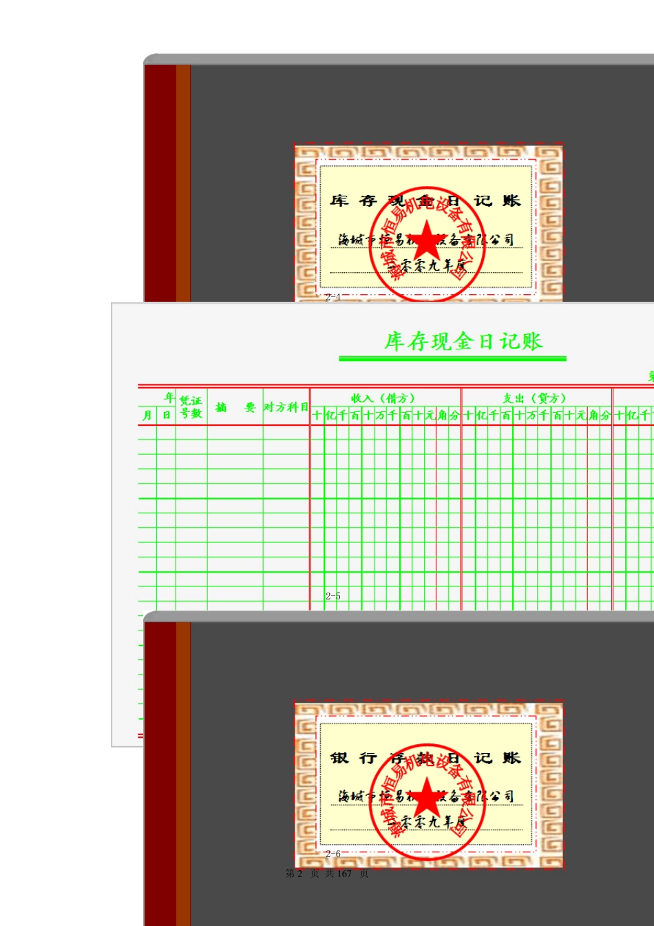 吕学典张俊民《中级财务会计实训教程》账证表彩样_第二部分“账务处理流程”_第2页