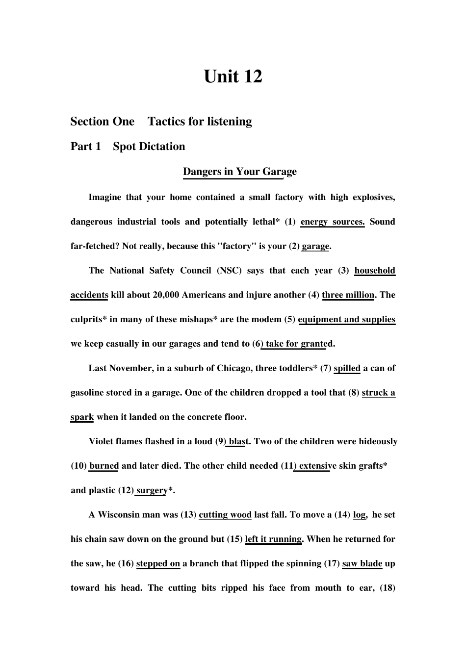 听力教程第三册答案UNIT12_第1页