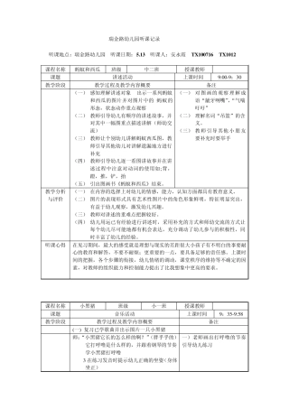 听课记录,见习总结