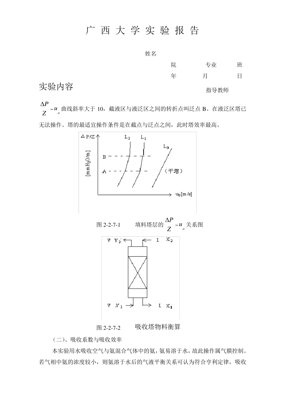 吸收实验实验报告_第2页