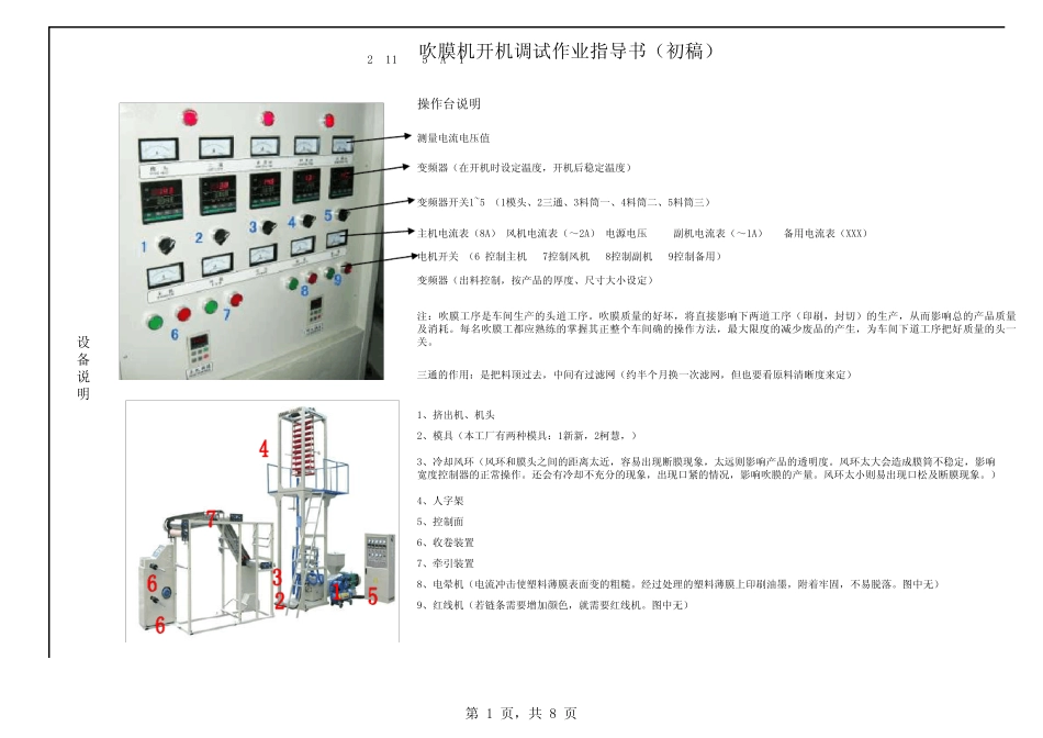 吹膜机作业指导书.详细版_第1页