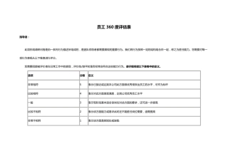 员工360度评估表