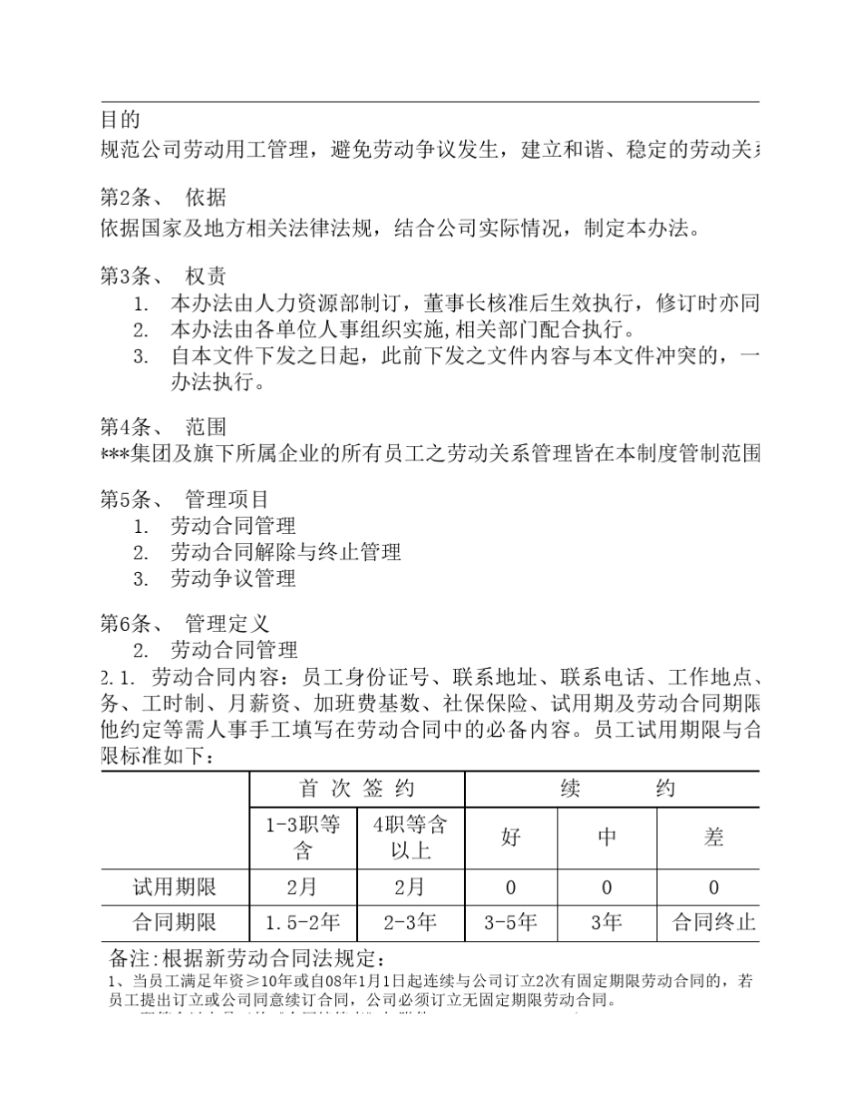 员工劳动关系管理办法_第2页