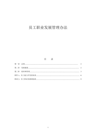 员工职业发展管理制度