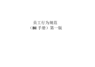 员工行为规范BI手册范本