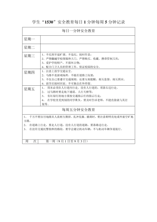 周1530安全教育记录(2021至2022)