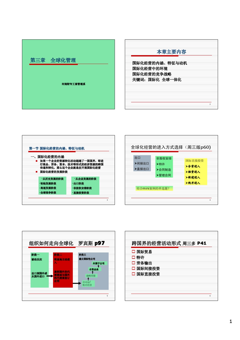 周三多管理学第三章全球化管理_第1页