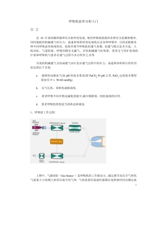 呼吸机波形分析入门