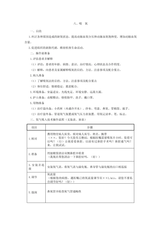 呼吸科护理技术操作规范与流程.