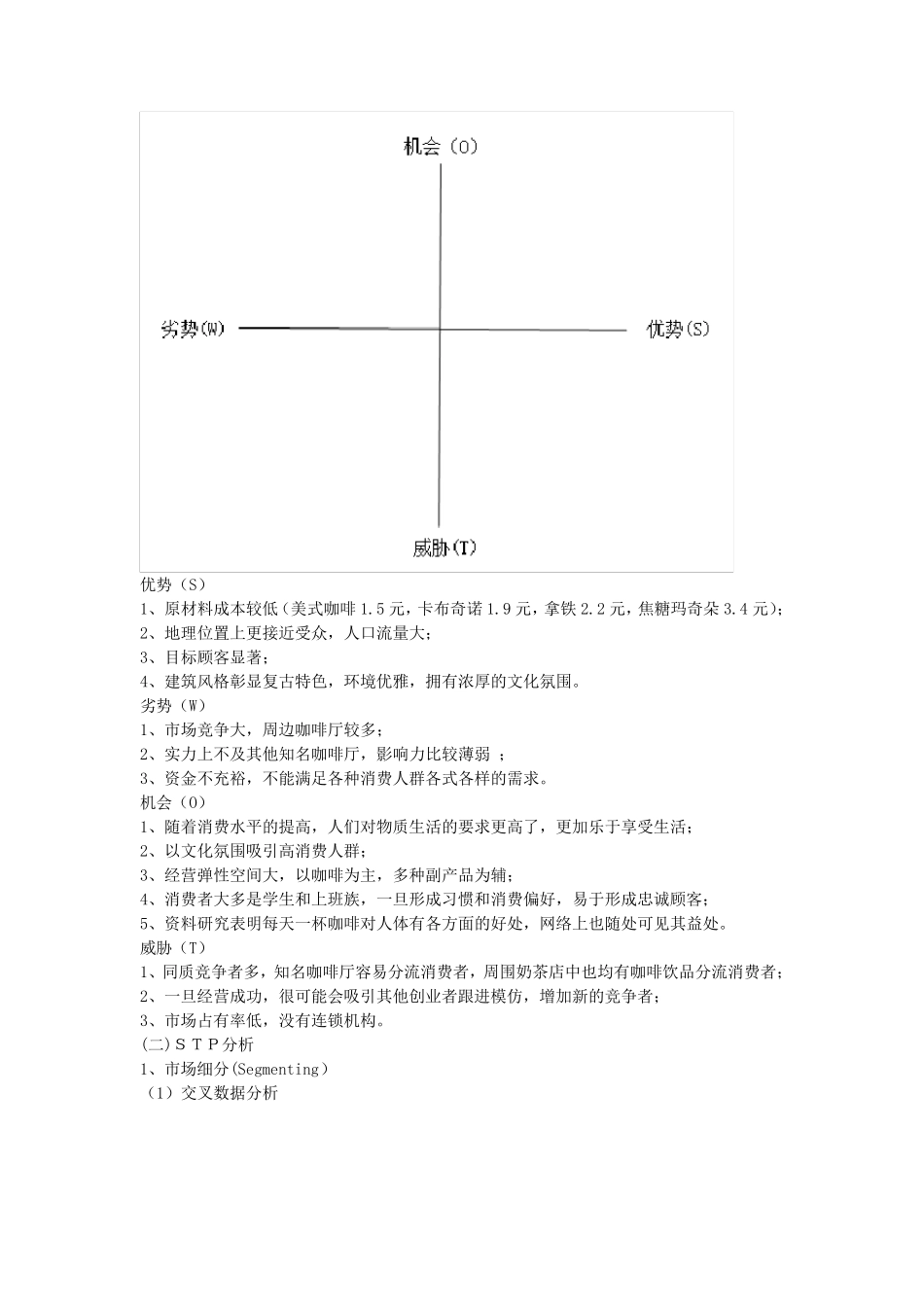 咖啡厅项目评估报告_第2页