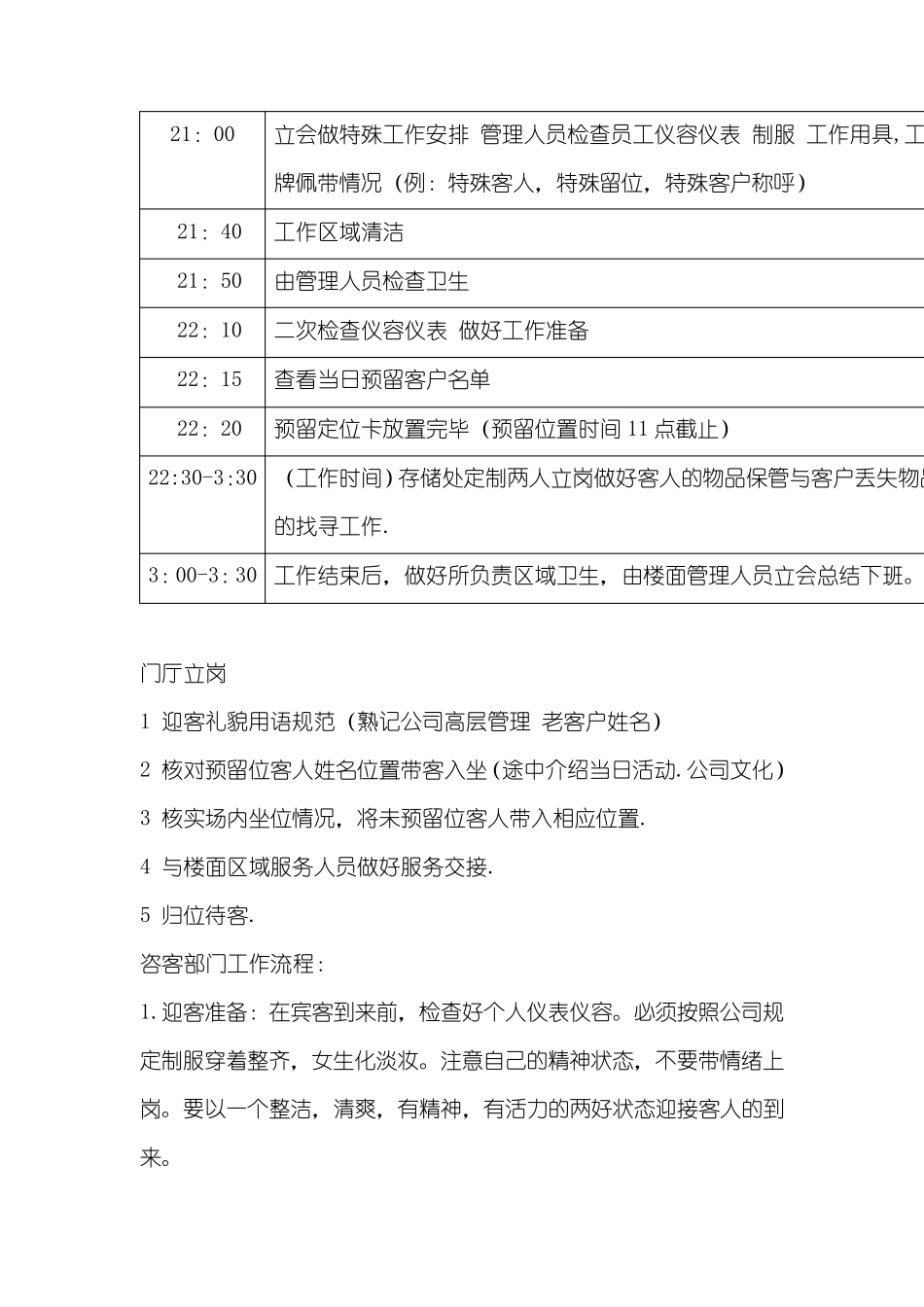 咨客部岗位流程_第3页