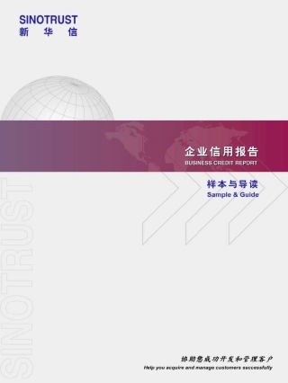 咨询新华信企业信用报告样本与导读