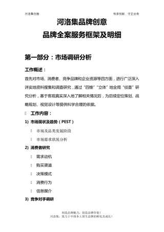 品牌全案策划与设计服务框架及明细手册