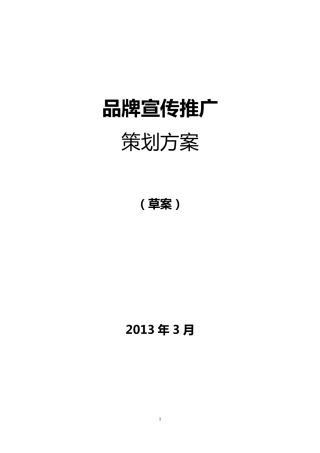 品牌宣传推广策划方案分析