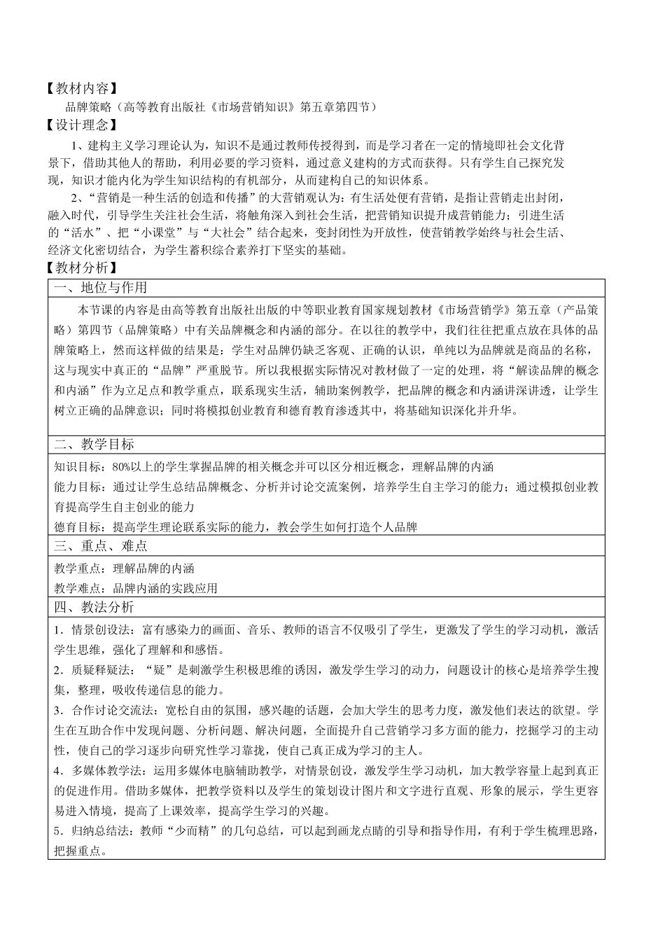 品牌教学设计_第1页