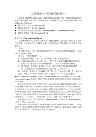 品牌概念的架构——策划成败的核心